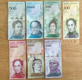 Venezuela 7 Note Set: 500 to 100000 Bolivares F. (2016/2017) - p94-100-New UNC - worldbanknote