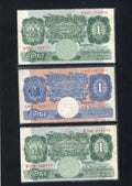 3xBank of England One Pound Banknote/d11