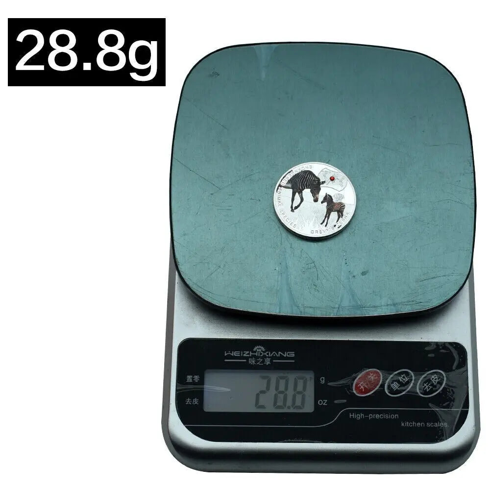 Souvenir Gifts Endangered Animal Species Grevy's Zebra Silver Plated Coin