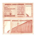 Zimbabwe 50, 100 Billion Dollars And Special Agro Cheque, 2008 Circulated.
