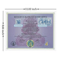 Zimbabwe Nonillon Containers Scroll Banknote 54 Zero Paper Money With UV