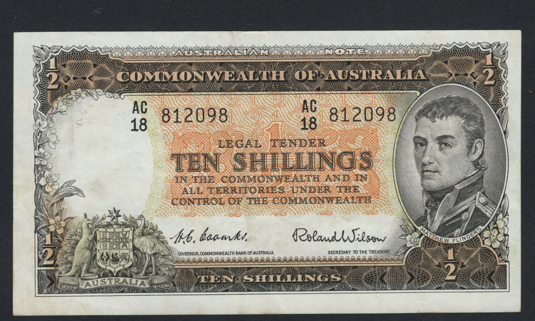 Australia 10 shilings banknote (1961-1965) VF/f10