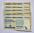 Zimbabwe 5x 100 Billion Dollars 2008 USED