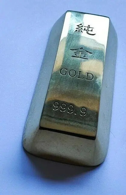 100% BRASS  Bar paper weight home office decor.  heavy polished