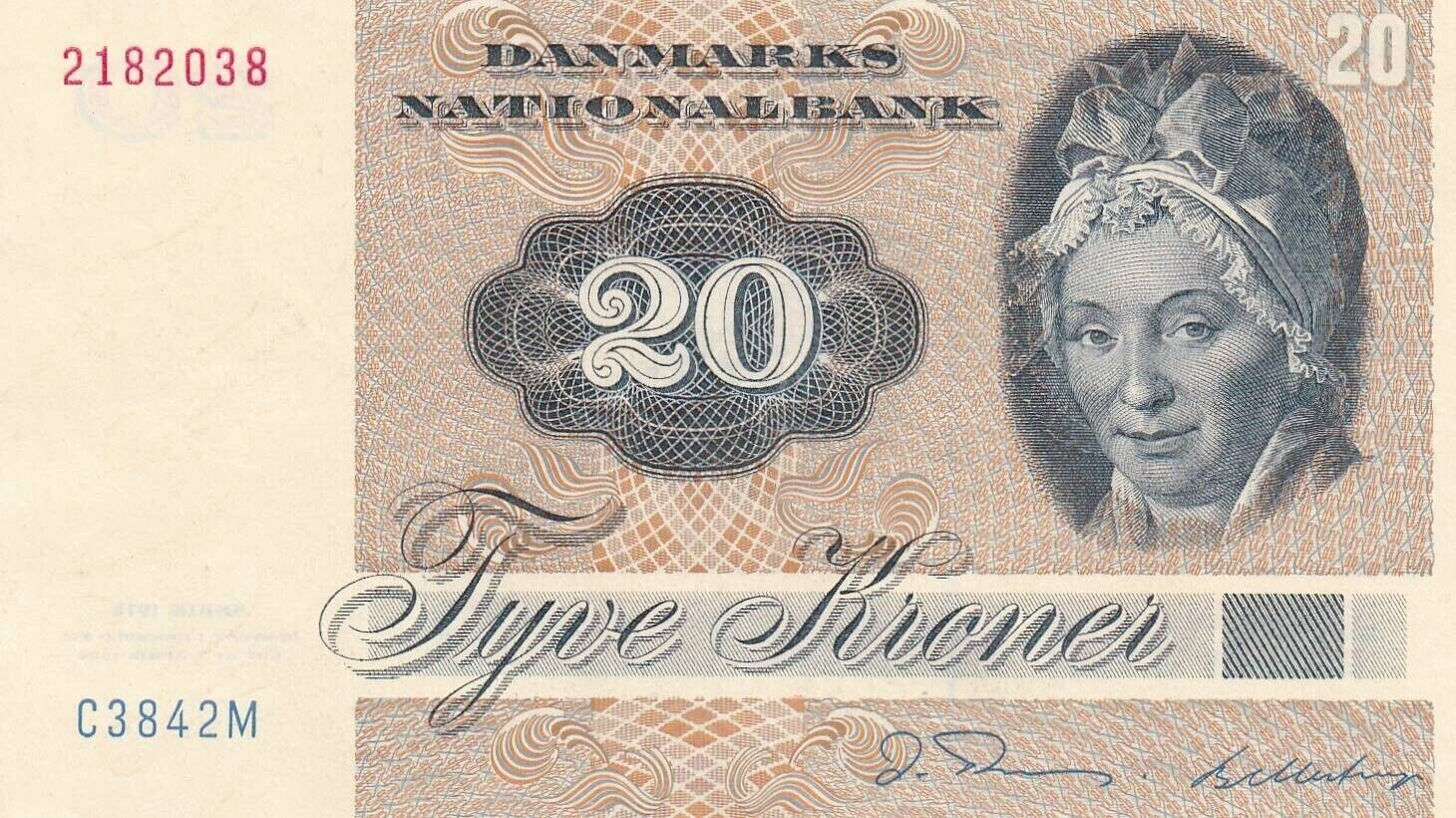 DENMARK 20 Kroner Circulated Banknote 1981/ref d22 - worldbanknote