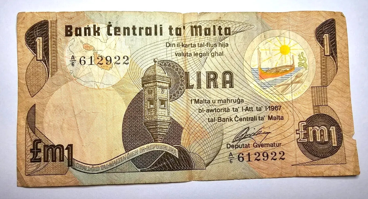 malta 1 liri very fine 1967 /ref d23