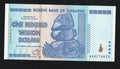 Zimbabwe 100 Trillion Dollar banknote. Genuine, AUNC AA Serial Number UV checked