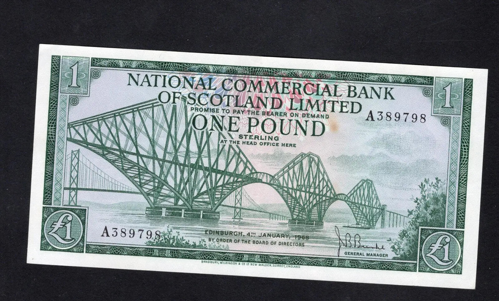 National Commercial Bank of Scotland £1 Banknote Choose year and prefix /REF D6
