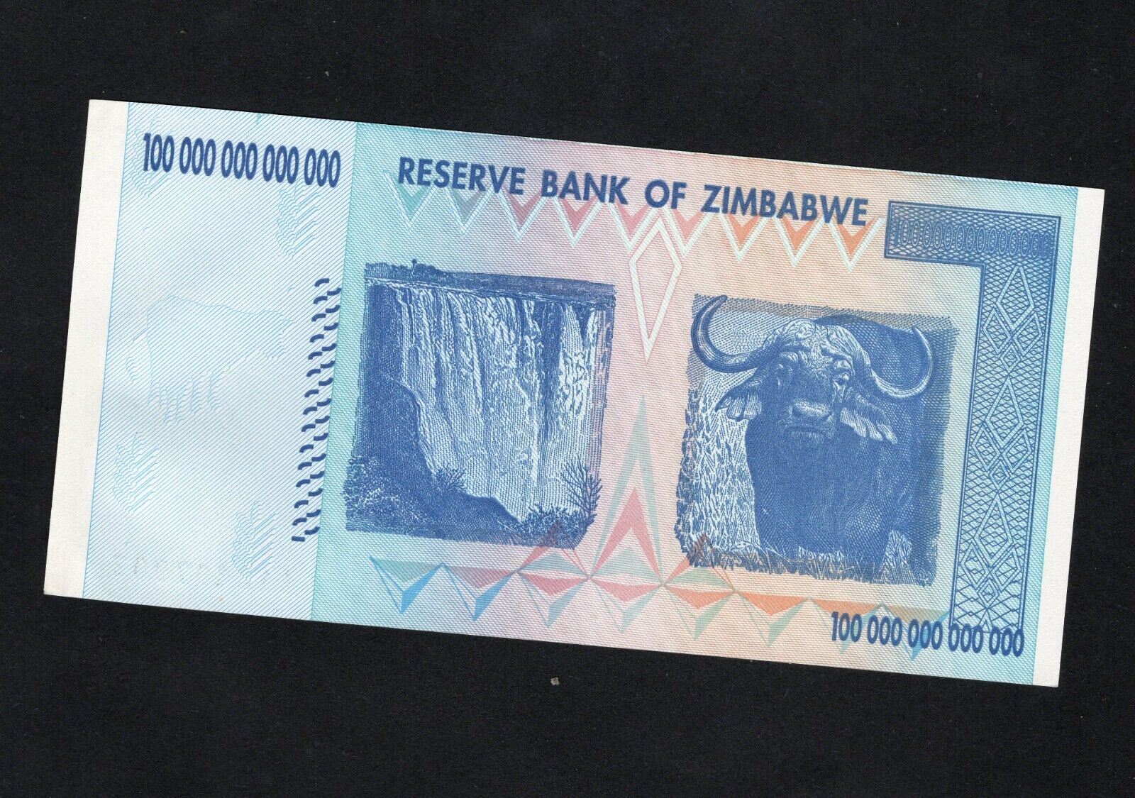 Zimbabwe 100 Trillion Dollar banknote. Genuine, UNC AA Serial Number UV checked! - worldbanknote