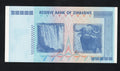 back of Zimbabwe 100 Trillion Dollar banknote. Genuine, AUNC AA Serial Number UV checked