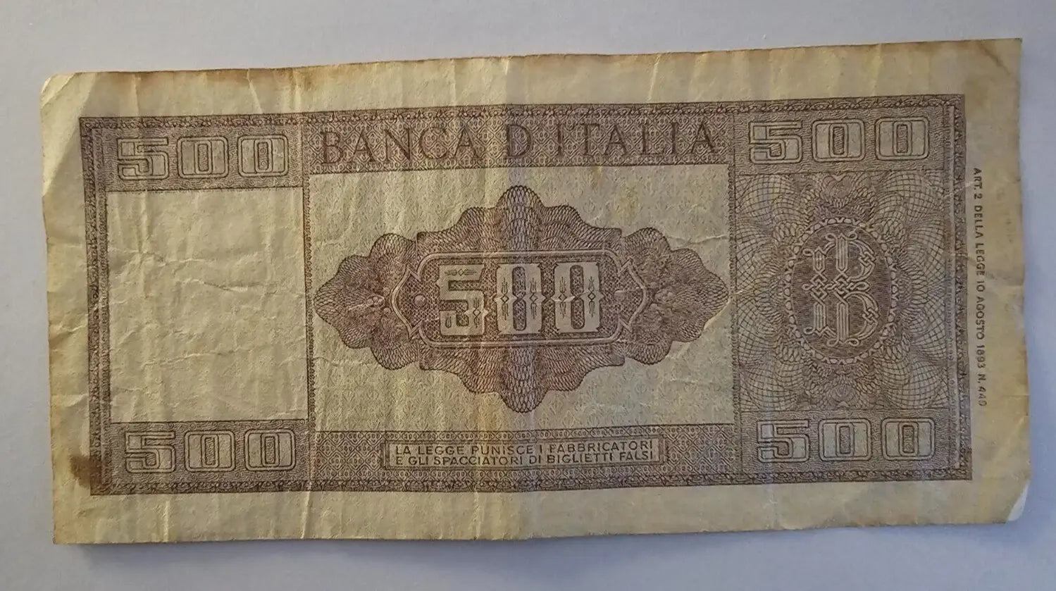 Italy, 500 Lire, 20.3.1947 Used /ref d1