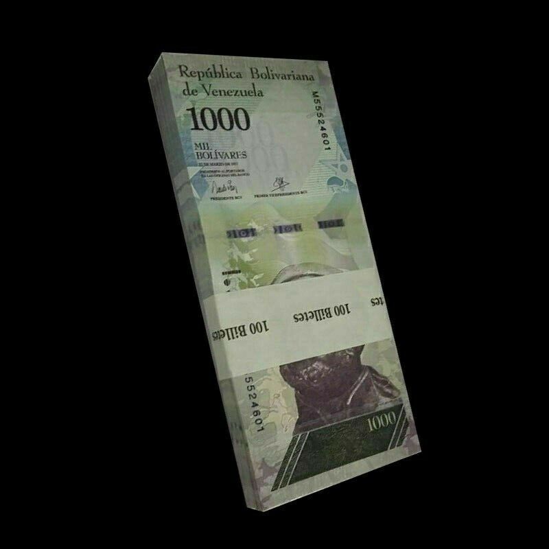 VENEZUELA BOLIVARES 100 X 1000 2016/2017UNC LOT 100 PCS Total - worldbanknote