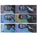 6pcs US President Banknotes USD 1/5/10/20/50/100 Colorful Set Gold Banknote - worldbanknote