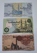 Egypt set 8 pcs25+50 piastres+1+5+10+20+50+100 pounds UNC random year