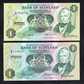 front of Bank of  scotland one pound 1970/1983  AUNC/D15