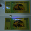 10xZimbabwe 100 Decillion Dollars Gold Foil Banknotes African Lion - worldbanknote