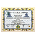 1 PC Great Myrillion Containers zimbabwe Banknote certificate 30003 Zeros Gift