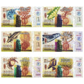 6xIsla De Pascua Rongo Banknotes  500, 1000, 2000, 5000, 10000, 50000 Fantasy/w1