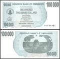 Zimbabwe 100000 Dollars 2006 2007, UNC, 10 Pcs LOT, Consecutive, P-48b - worldbanknote