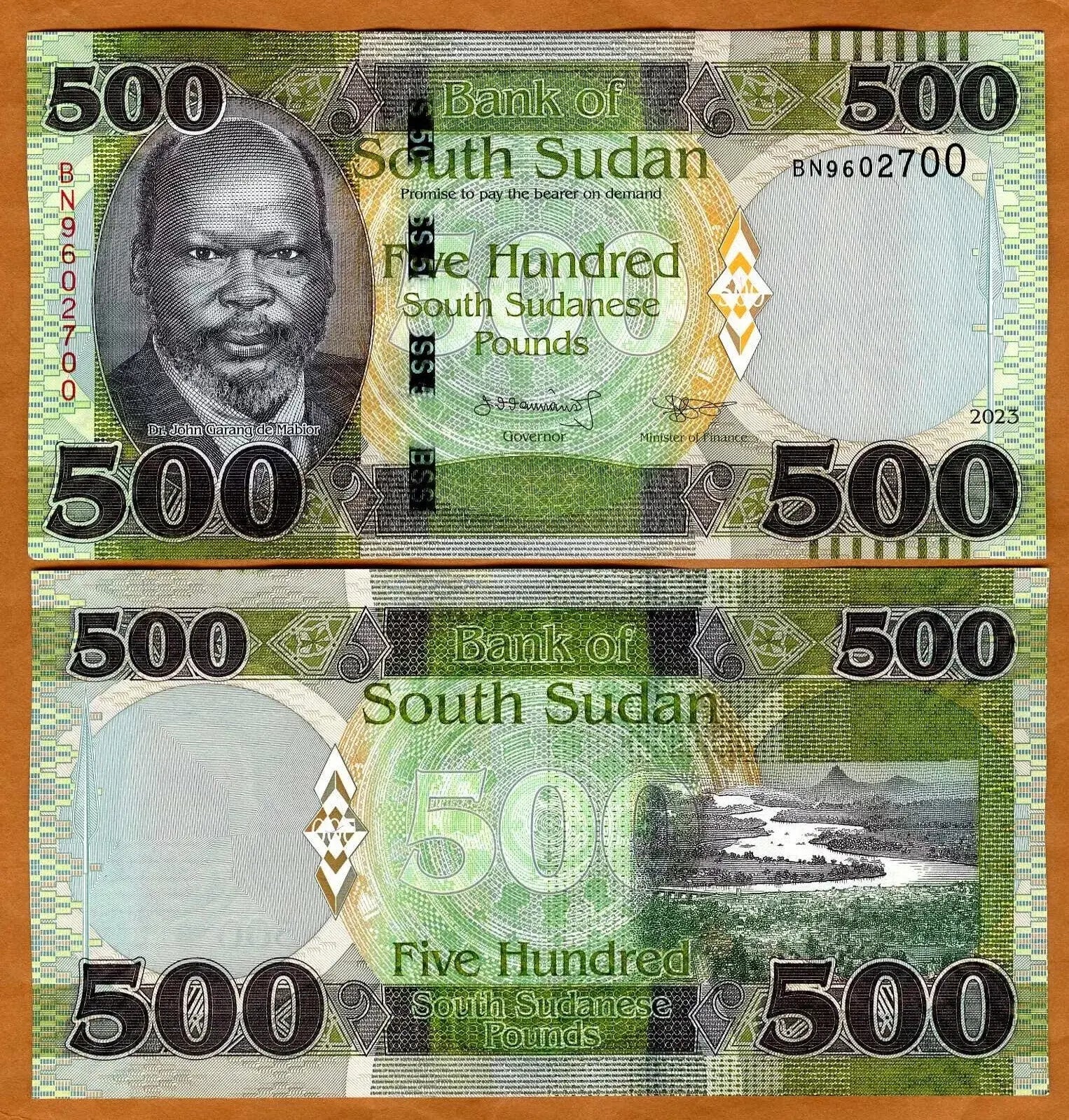 10x SOUTH SUDAN 500 POUNDS  2023 UNC