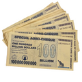 Zimbabwe 100 Billion Dollars 2008 P-64 Banknotes AA Prefix In Fine Condition - worldbanknote