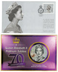 2022 Canada Stamp Queen Platinum Jubilee QEII FDC + Bahamas 1/2 Dollar - worldbanknote