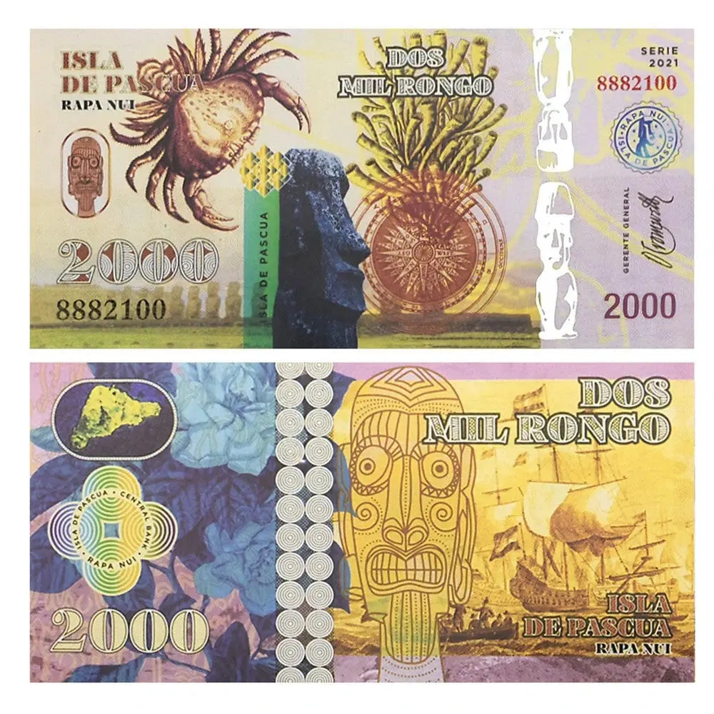 6xIsla De Pascua Rongo Banknotes  500, 1000, 2000, 5000, 10000, 50000 Fantasy/w1