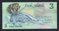 COOK ISLANDS 3 DOLLARS 1987 EF Serial number AAA007027/F10