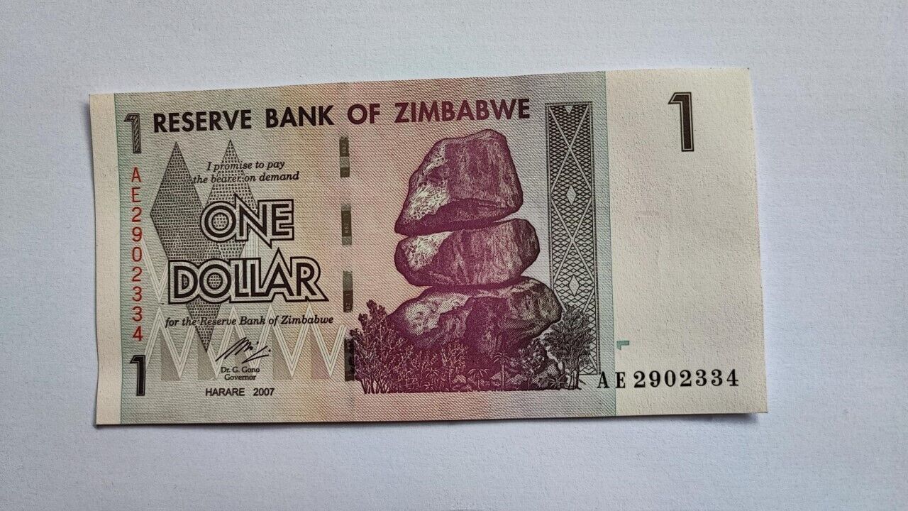 Zimbabwe 1 Dollar 2007 UNC - worldbanknote