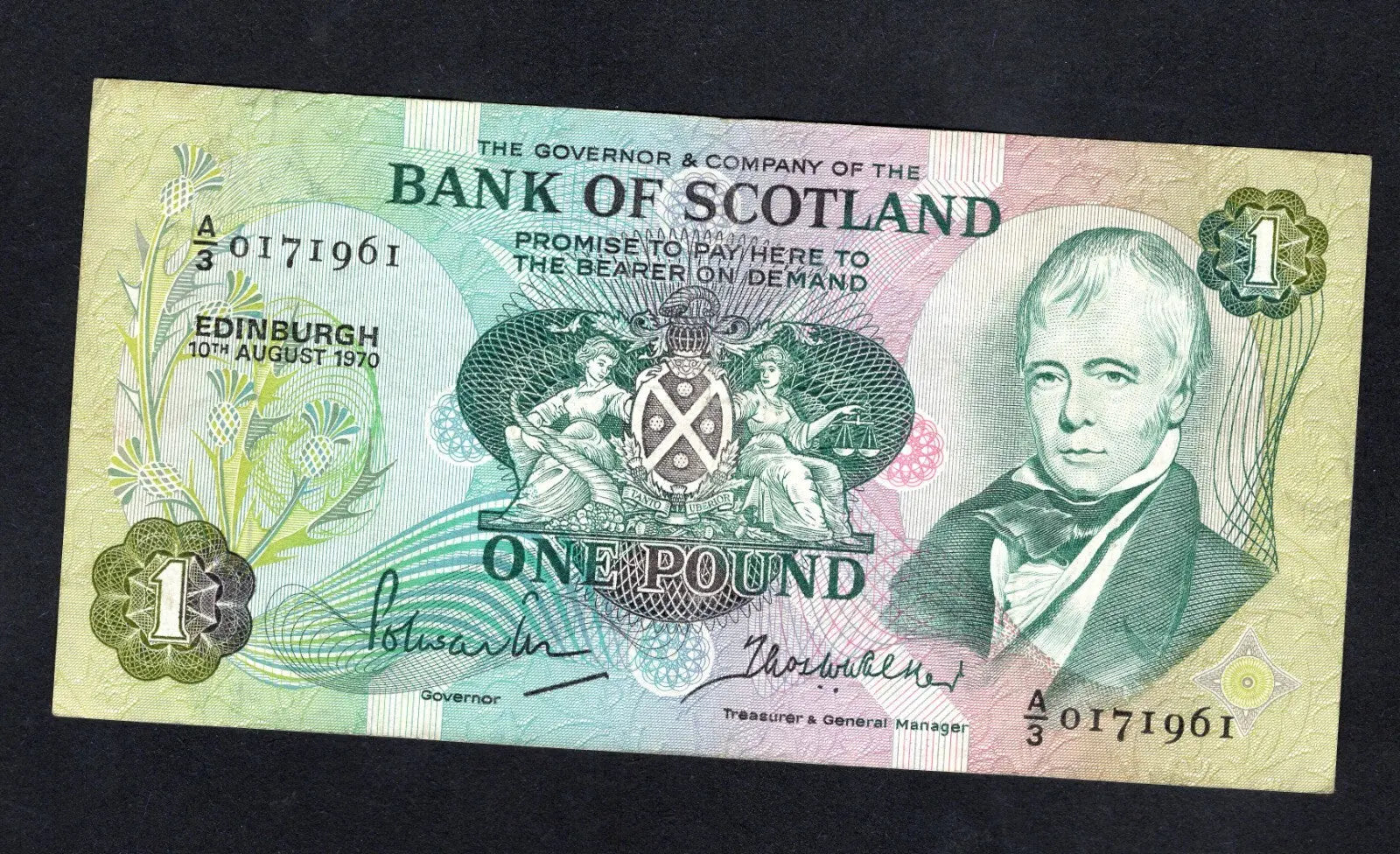 BANK OF SCOTLAND £1  Banknotes 1970/88 choose Year & Prefix See Menu/REF D6