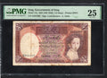 FRONT OF RAQ KINGDOM Half 1/2 DINAR PICK P17A 1931 BABY KING FAISAL PMG 25