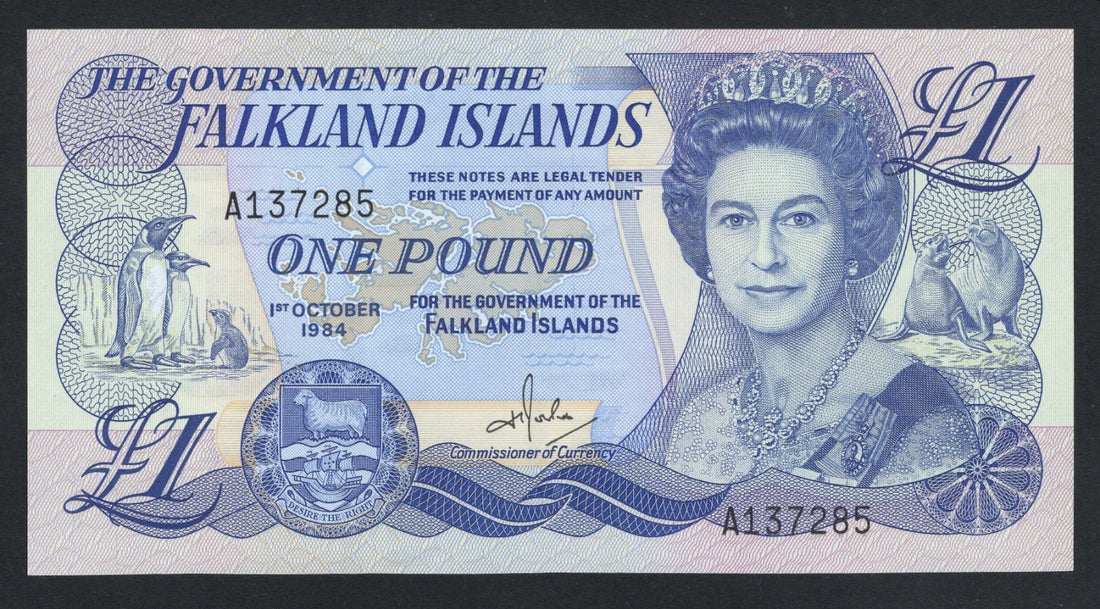 Falklands  one pound  1984  UNC/ f10