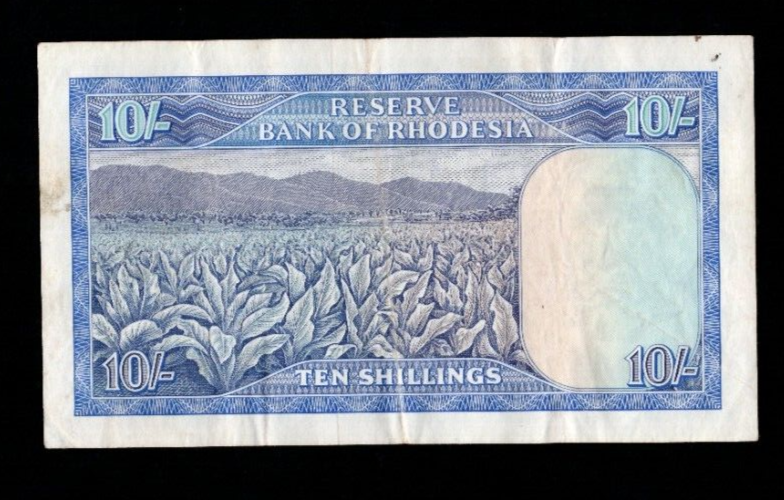 RESERVE BANK OF RHODESIA 10 SHILLING Fine /ref b4 - worldbanknote