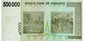 Zimbabwe 500,000 Dollars 2008 P-74 Banknotes UNC - worldbanknote