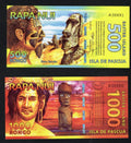 Set Of 4 Easter Island Polymer Banknotes 500 1000 2500 10000  Rongo/v2