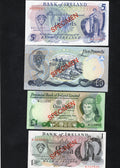 NORTHERN IRELAND 1 5 10 100 POUND 7 SPECIMEN NOTES UNC/d10