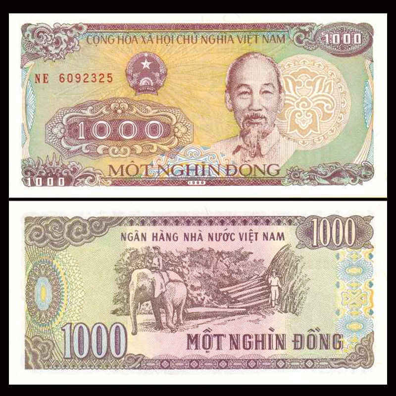 Banknote Bundle. Vietnam. 100 X 1000 Dong. Uncirculated. 100 Pcs.