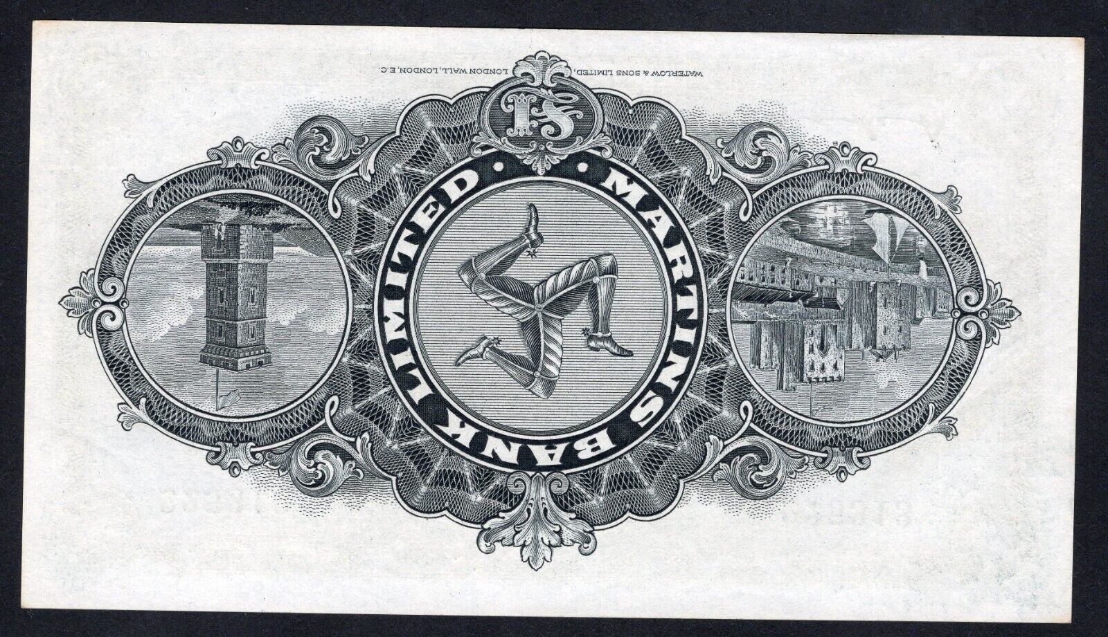 ISLE OF MAN Martins Bank 1957 £1 AUNC/REF D5 - worldbanknote