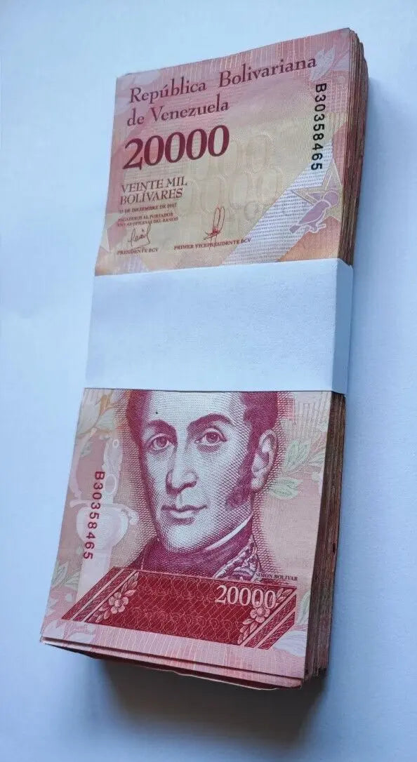 VENEZUELA BOLIVARES 100 X 20000 2016/2017  LOT 100 PCS Total Used