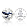 Souvenir Gifts Endangered Animal Species Blue Whale Silver Plated Coins - worldbanknote