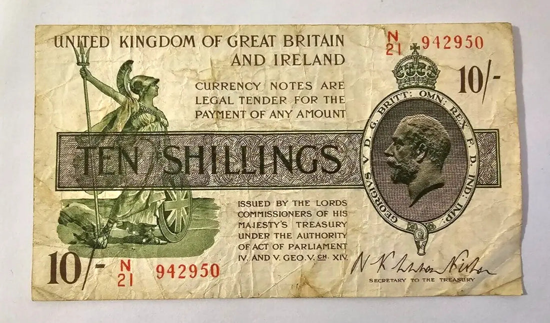 UNITED KINGDOM OF GREAT BRITAIN AND IRELAND  10 Shilings Fine/ref d2