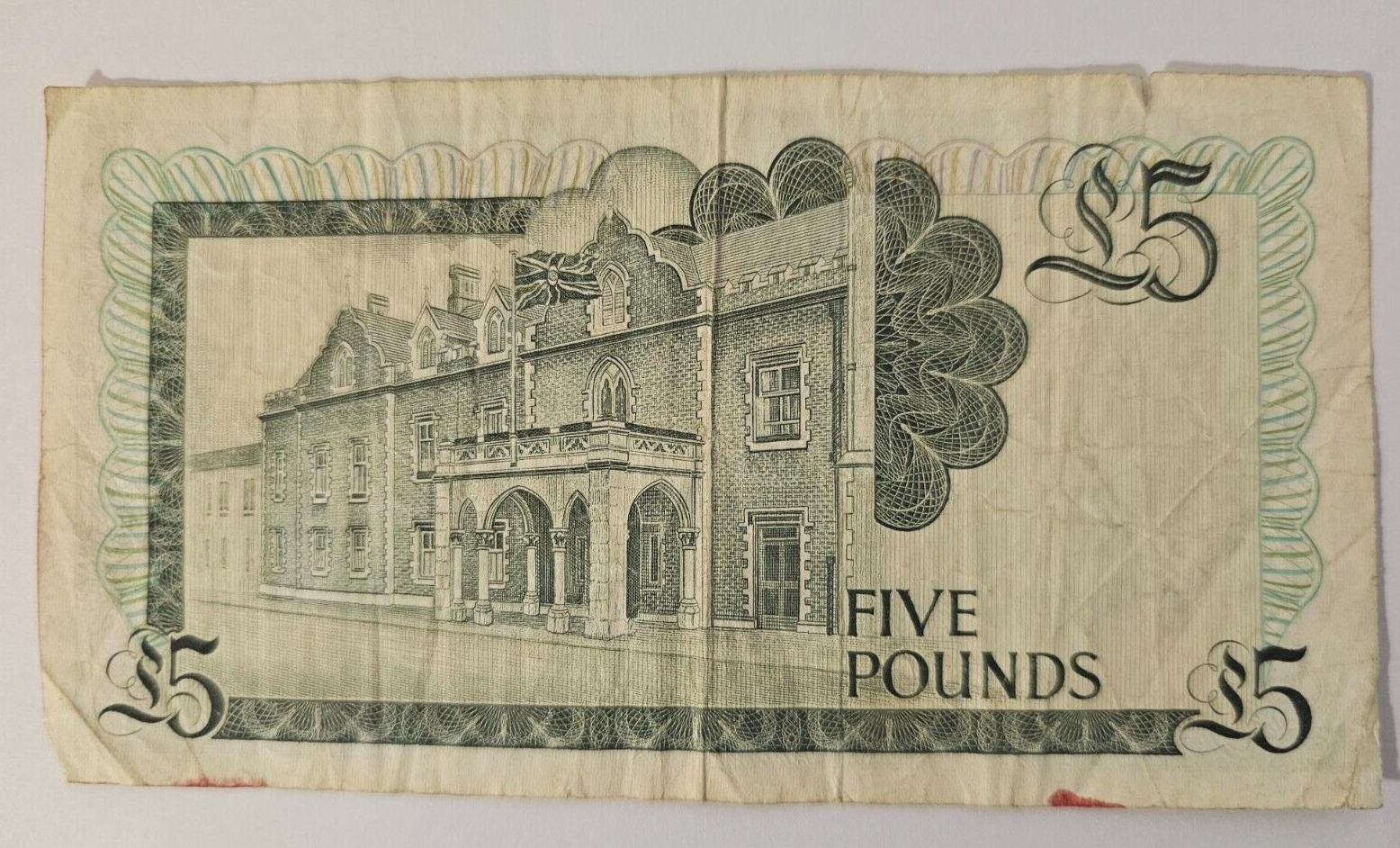 1xGIBRALTAR 5 POUNDS 1988 Used(damaged)/ref d2 - worldbanknote