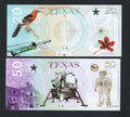 Set of 4 Republic of Texas Polymer Banknotes 20, 50, 100, 500 Dollars  Fantasy