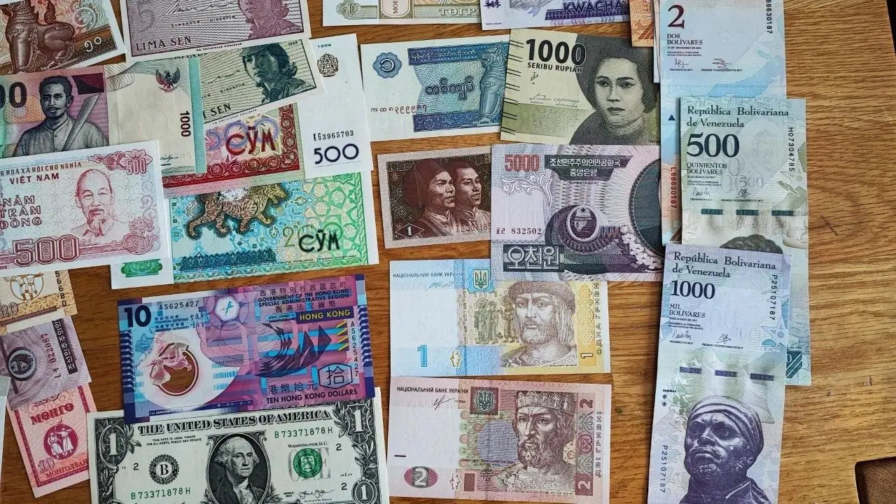 50pcs Different World banknotes  12 countries PAPER MONEY Uncirculated