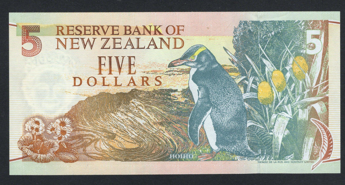 New Zealand 5  DOLLARS AUNC/F10