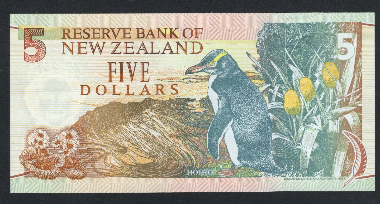 New Zealand 5  DOLLARS AUNC/F10