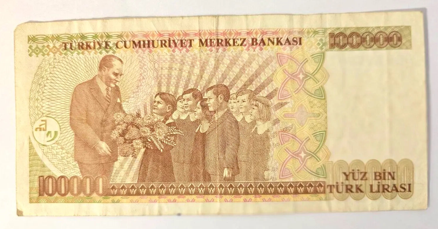 Turkey 100000  Lira Very Fine/ref d2