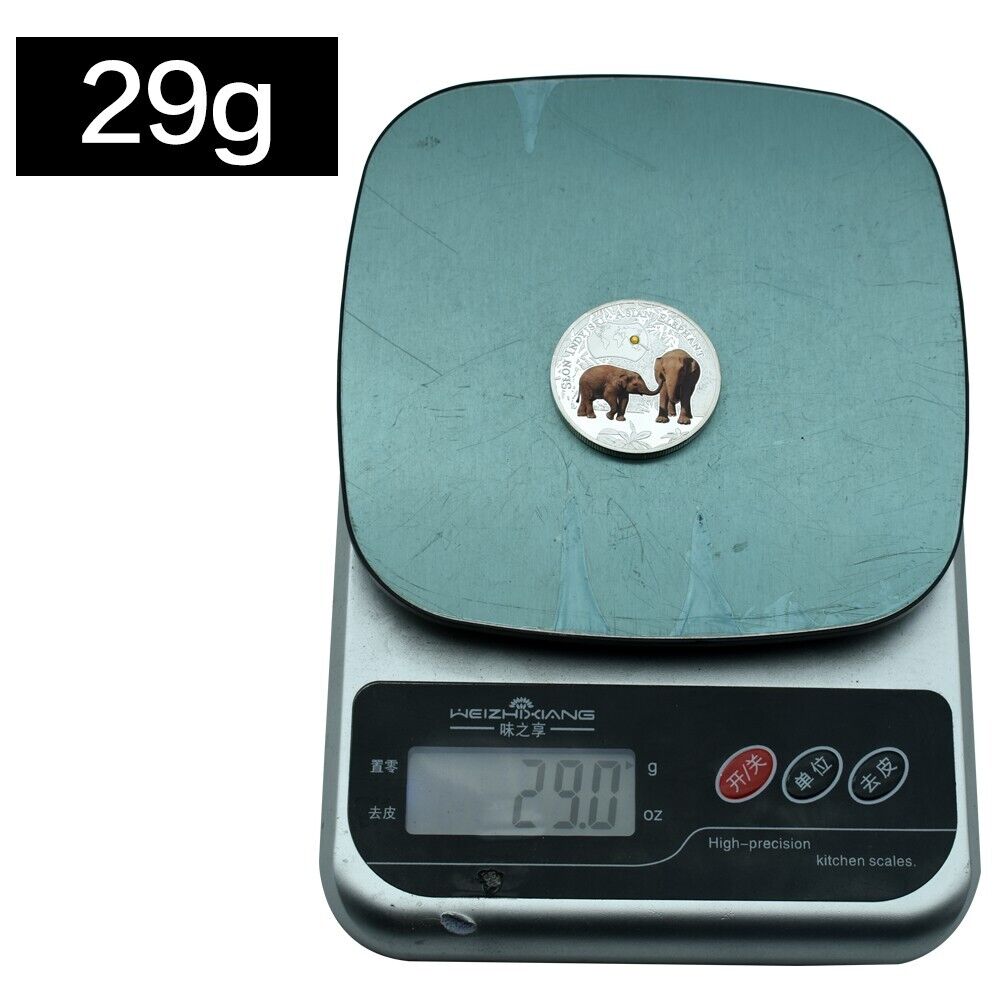 Souvenir Gifts Endangered Animal Species asia elephant Silver Plated Coin - worldbanknote
