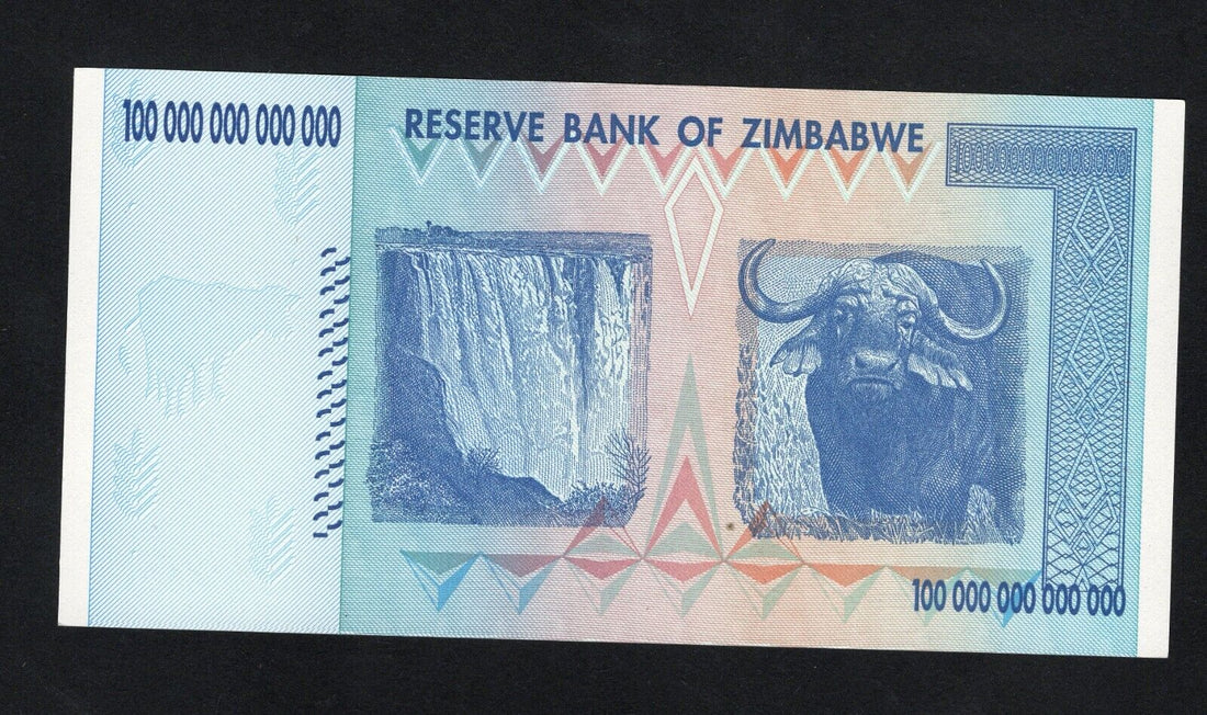 Zimbabwe 100 Trillion Dollar banknote. Genuine, UNC AA Serial Number UV checked! - worldbanknote