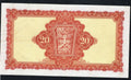 back of Central Bank of Ireland, 20 Pounds 1976 VF/XF/V11